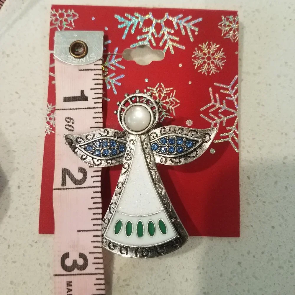 3/$15 Rhinestone Angel Pin NWT
